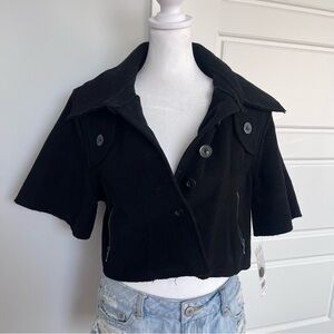 Elle Black Textured Jacket